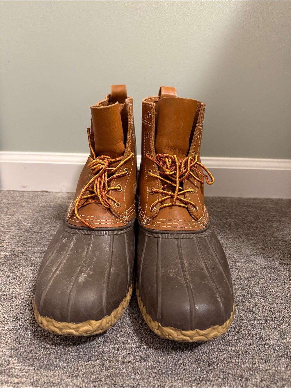 L.L. Bean Brown and Dark Brown Duck Boots
